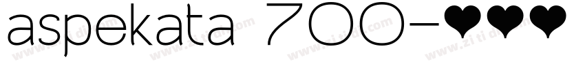aspekata 700字体转换